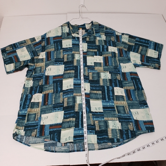 Roundtree & Yorke short sleeve button up Hawaiian camp shirt Mens XL multicolors - Picture 4 of 5